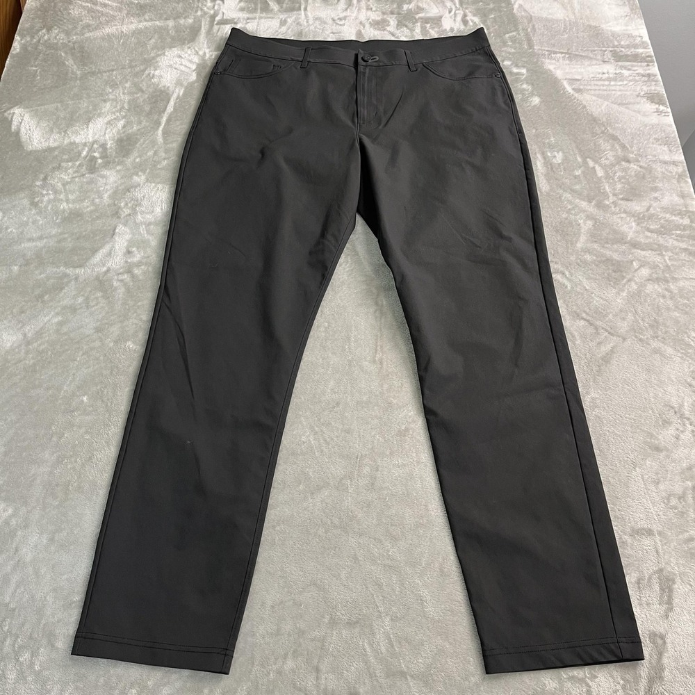 Public Rec Pants Mens 38x34 Black Slim Fit Chino 5-Pocket Casual Microfiber